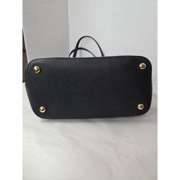 Michael Kors Black Jet Set Purse Large Patent Leather Pocket Minimalist Tote - Picture 4 of 11